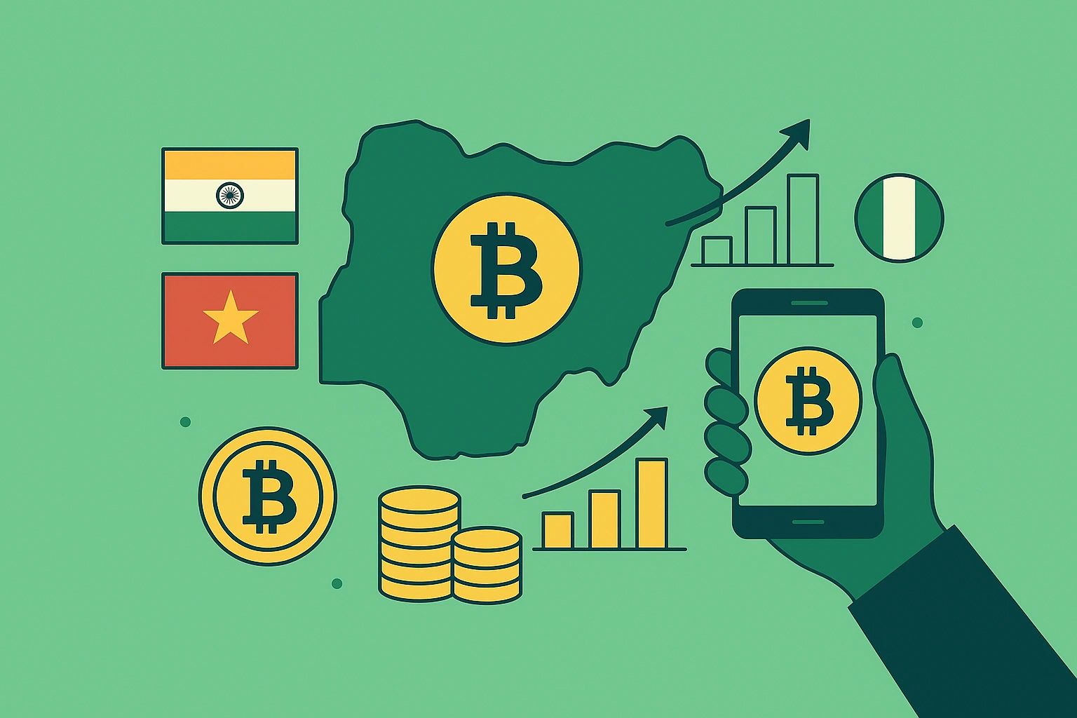 Nigeria ranks as the third-largest crypto adopter globally, after India and Vietnam