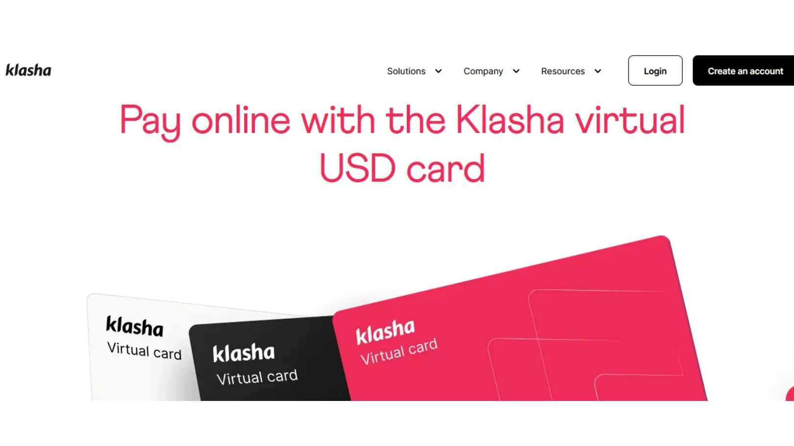 Klasha virtual card operator