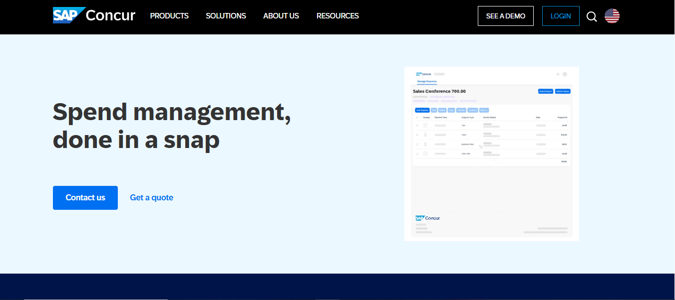 Best corporate Credit Card Expense Management Software 2026-SAP Concur Homepage
