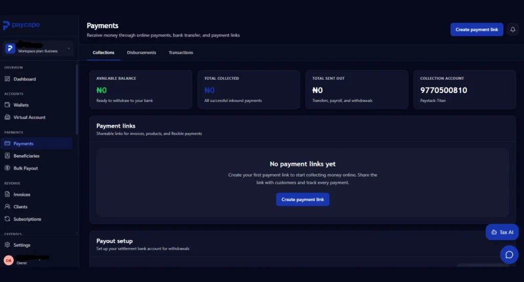 PayCape Payment Dashboard