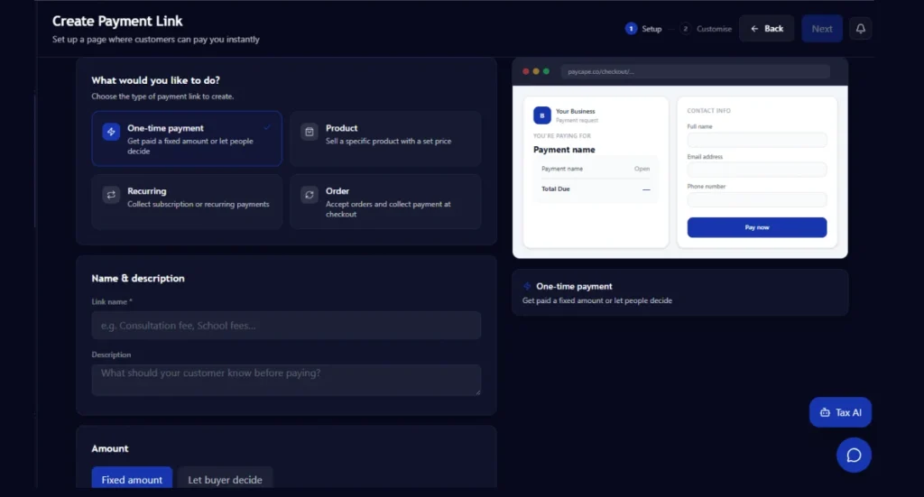 PayCape Payment Dashboard