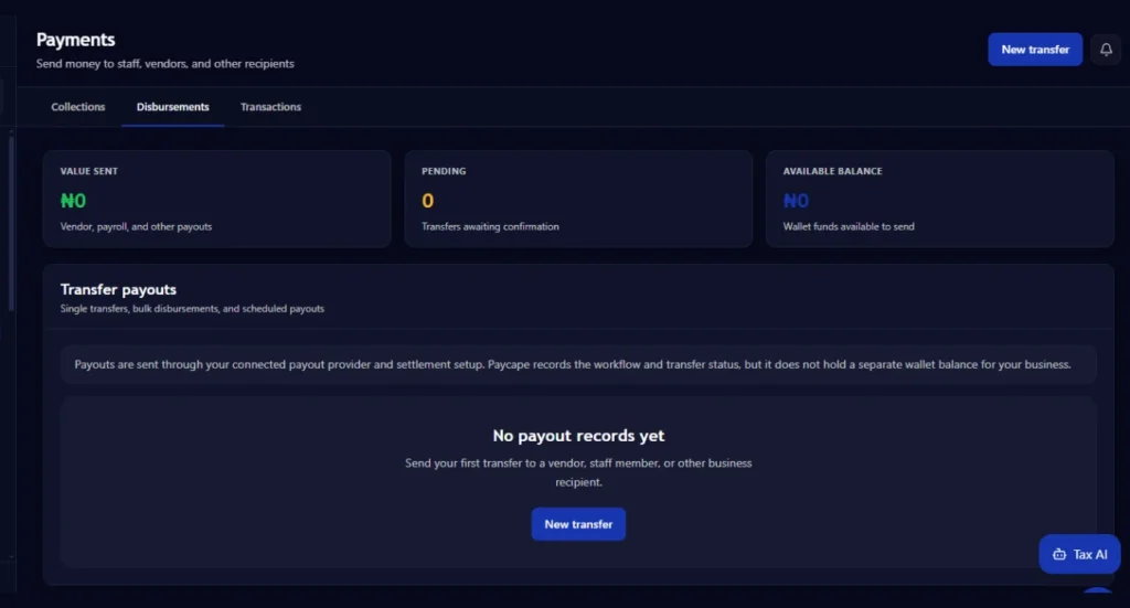 PayCape Payment Dashboard